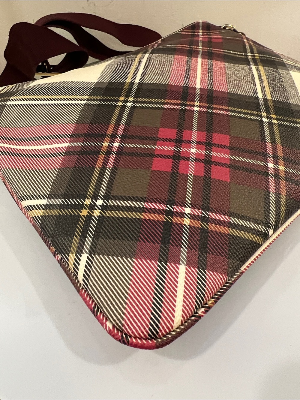 Vivienne Westwood Tartan Plaid PVC Crossbody Bag - Picture 13 of 14